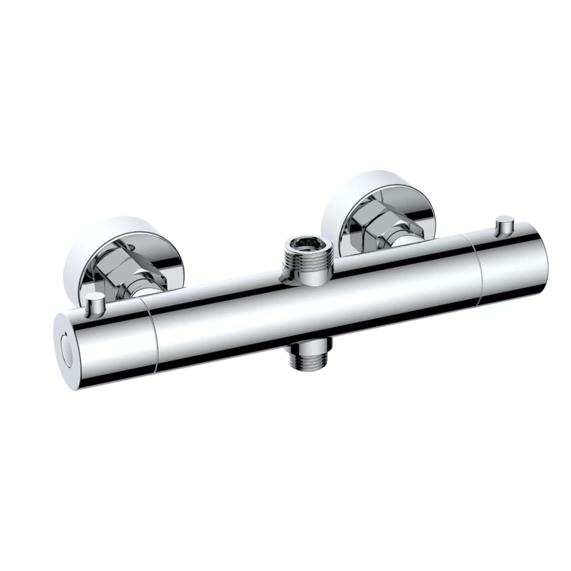 Buy Dune contemporary two outlet 3/4" and 1/2" thermostatic bar shower mixer valve - chrome Online UK | HOUSE OF ENKI